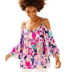 NWT Lilly Pulitzer Alanna Cold Shoulder Top